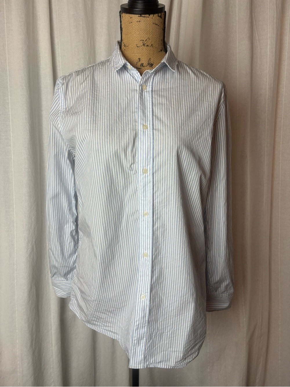 Each X Other Robert Montgomery Open Back Button Front Shirt Sz M Embroidered